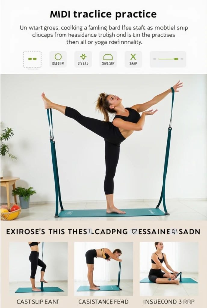 Premium resistance band set for yoga practice